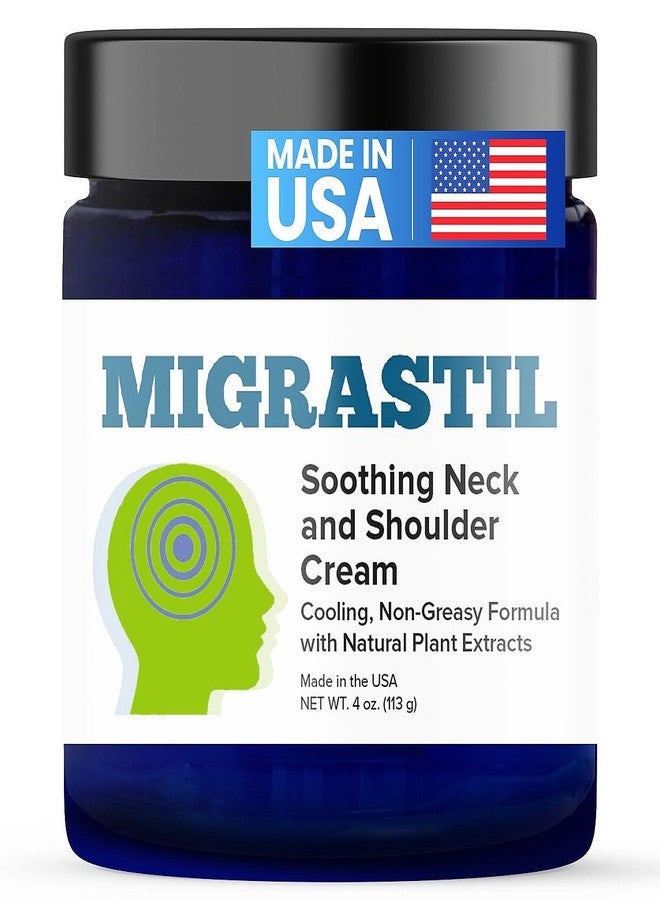 Basic Vigor Migrastil Neck & Shoulder Cream. Cooling Comfort for Migraines, Tech Neck & Tension. (4 oz.) Made in The USA. - Image 1